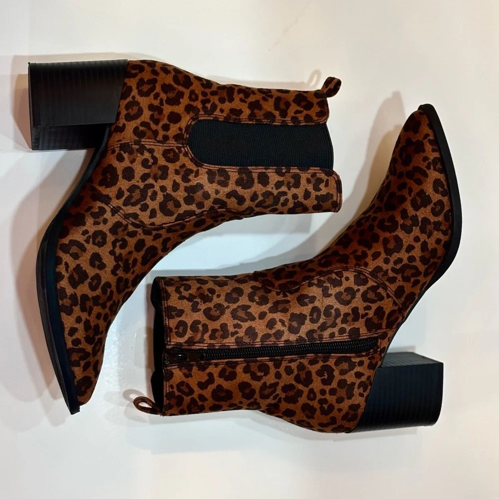 Leopard Chelsea Ankle Boots
